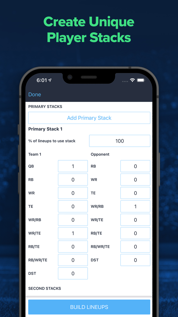 LineupHQ FanDuel DFS Optimizer