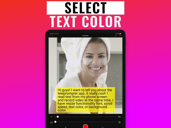 Teleprompter — Big Video Y Vu iPad screenshot 6 - Photo & Video app