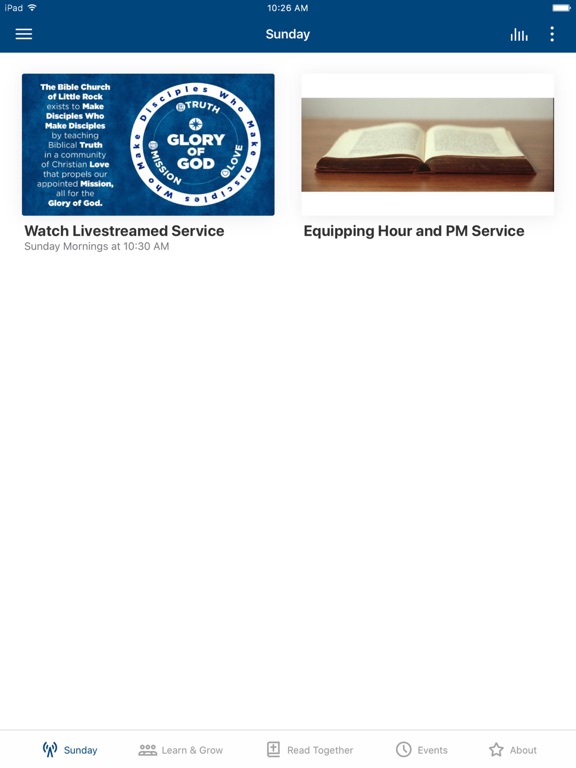 Bible Church of Little Rock iPad screenshot 1 - Education app