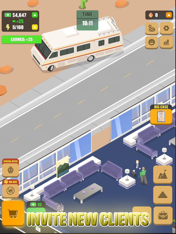 Idle Law Firm: Justice Empire iPad screenshot 5 - Games app