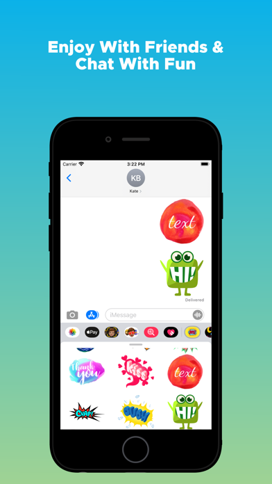 Watercolor Text Emojis Screenshot