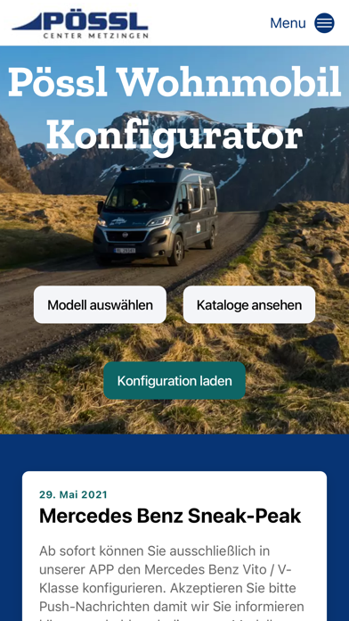 Pössl Konfigurator Screenshot