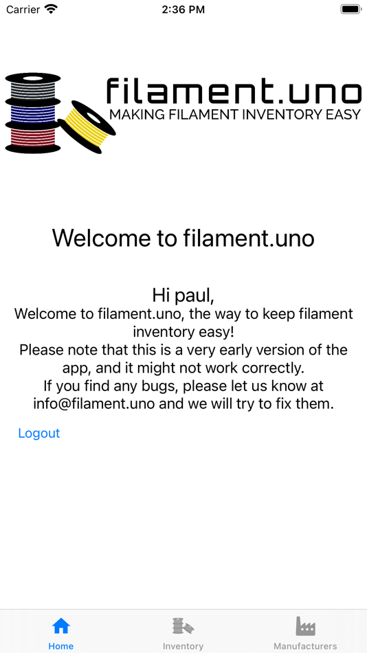 #1. Filament.uno (iOS) 由: Paul Sohier