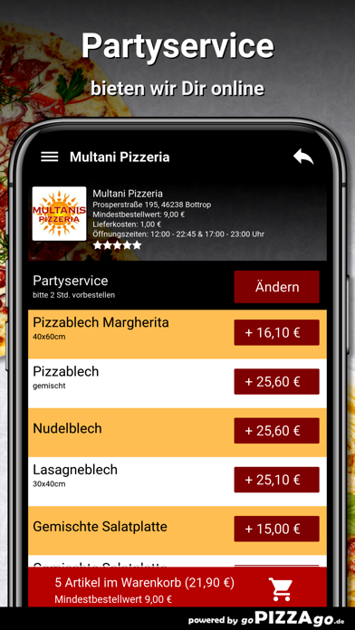 Multani Pizzeria Bottrop Screenshot