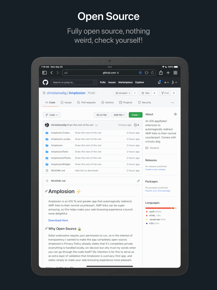 Amplosion Redirect AMP Links