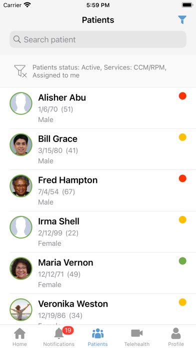 eCare21 CareTeam Screenshot