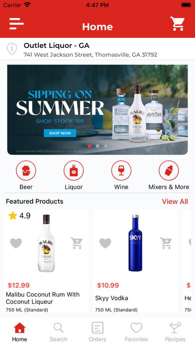Outlet Liquor Screenshot