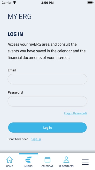ERG Investor Relations Screenshot