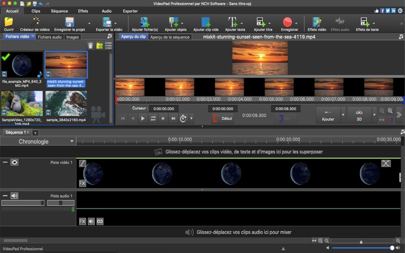 Screenshot #1 pour VideoPad Professionnel