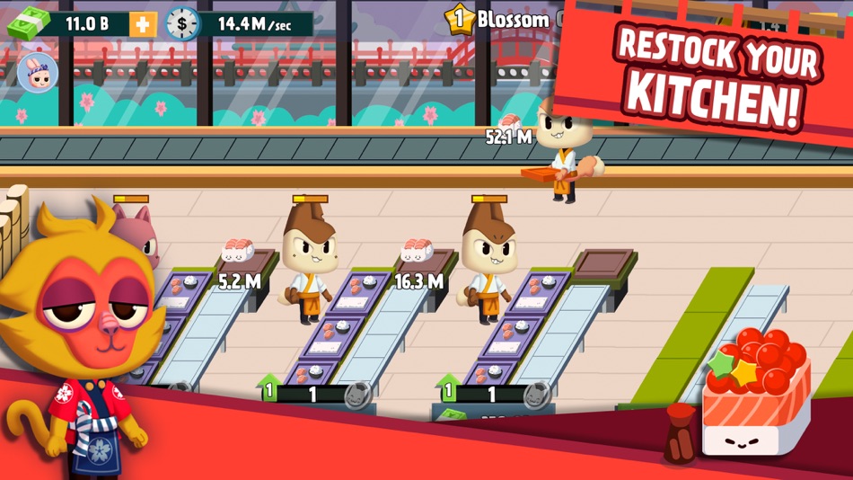 #4. Sushi, Inc. (iOS) 由: Metamoki Inc.