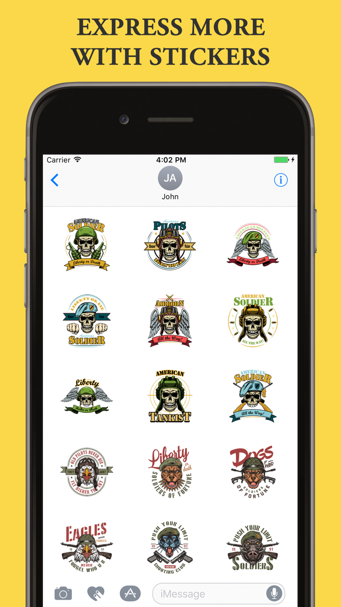 Skeleton Army Stickers