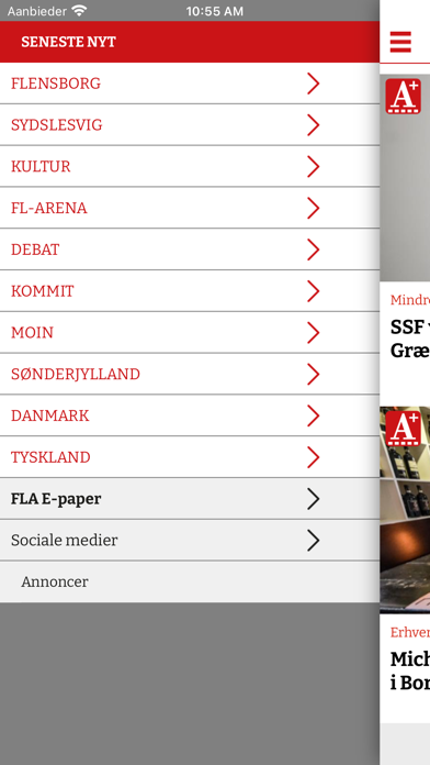 FLA-nyheder Screenshot