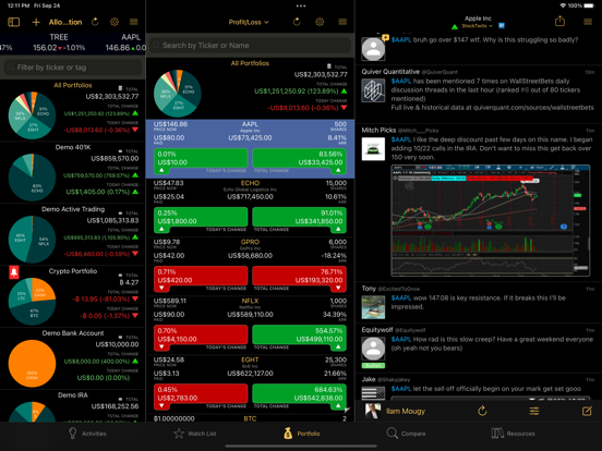 Stocks Live+ Best Stock Market iPad app afbeelding 6