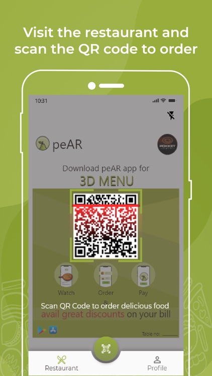 peAR - The AR Menu App