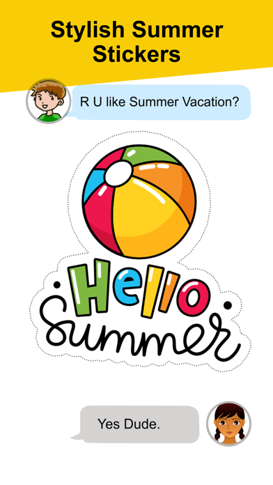 Screenshot #2 pour Summer Vacation Stickers Pack