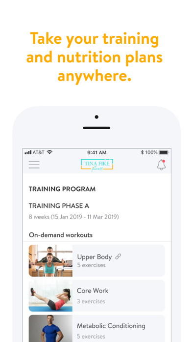 Tina Fike Fitness Screenshot
