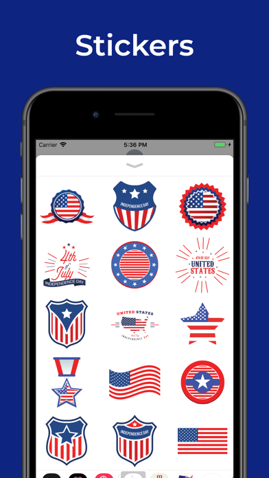 USA Stickers 4th of July emoji Screenshot