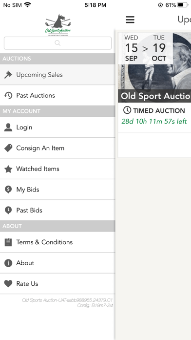 Old Sports Auction Screenshot