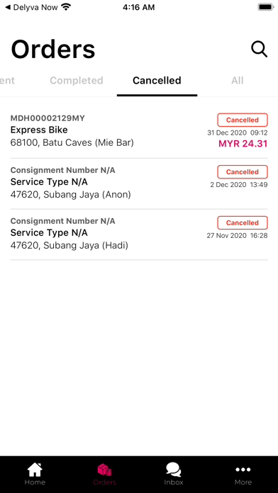 Matdespatch Consumer App Screenshot