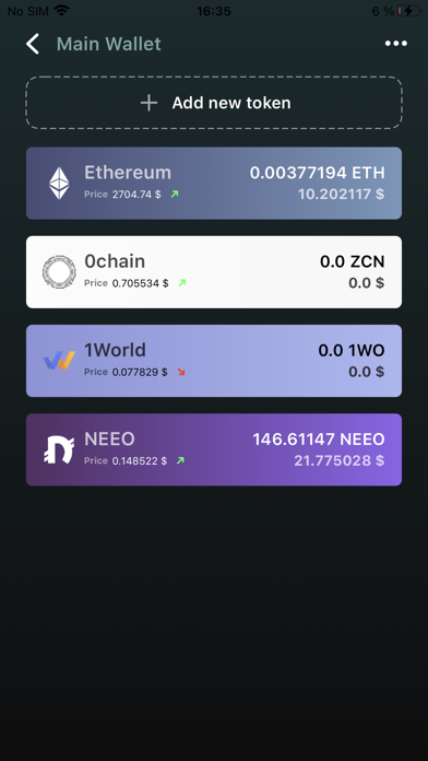Neeo Wallet Screenshot