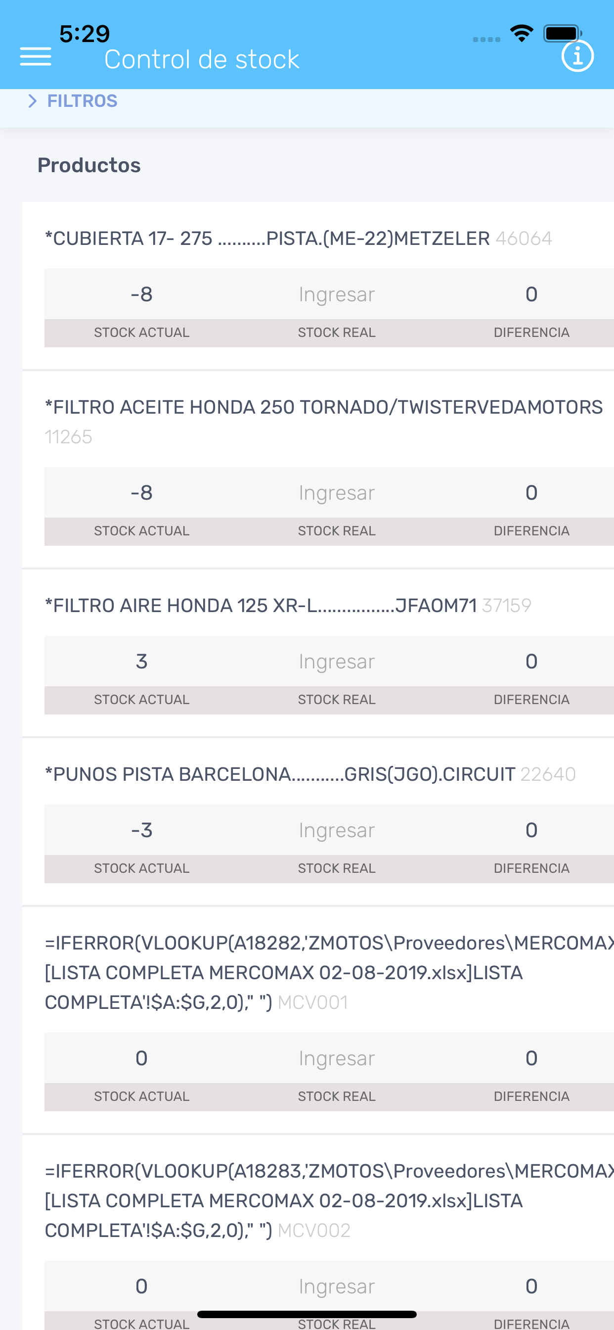 Control Comercio app
