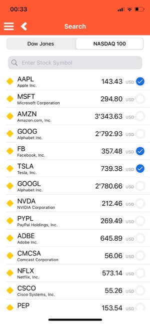 Stock Market Prices Watchlist on the App Store