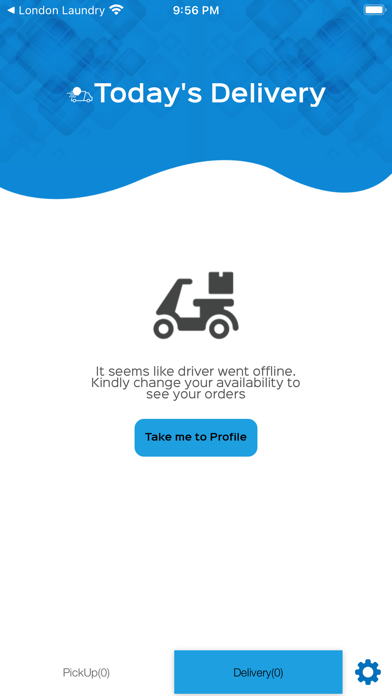 Londons Laundry app Driver Screenshot