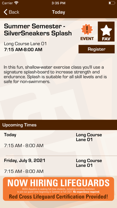 BGSU Recreation and Wellness Screenshot