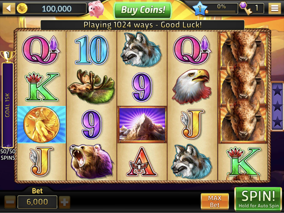 Buffalo Bonus Casino iPad app afbeelding 2