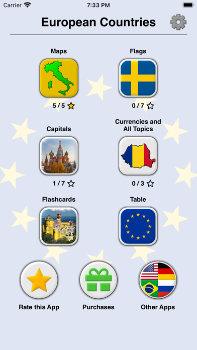 European Countries - Maps Quiz Screenshot