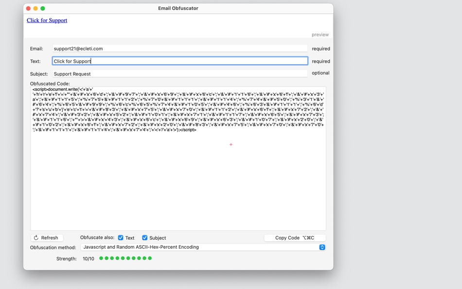 #5. Email Obfuscator (macOS) 게시자: Roberto Panetta