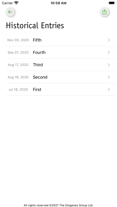 myInvestment Diary Screenshot