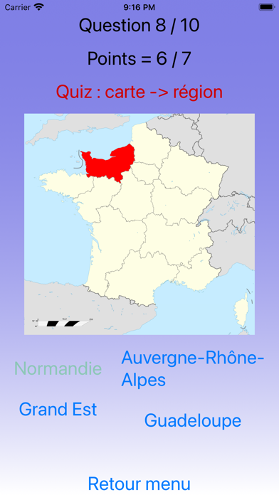 Quiz régions de France Screenshot