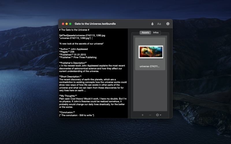 Screenshot #1 pour Textbundle Editor