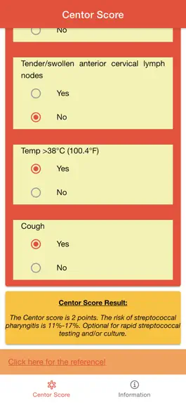 Game screenshot Centor Score for Sore Throat apk