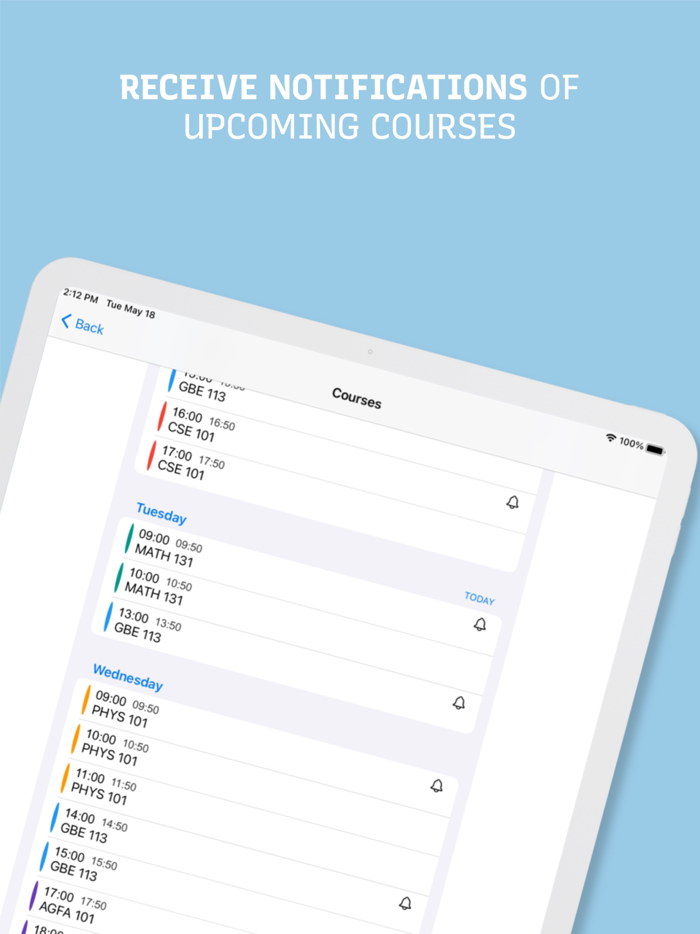 Class Hours - Timetable