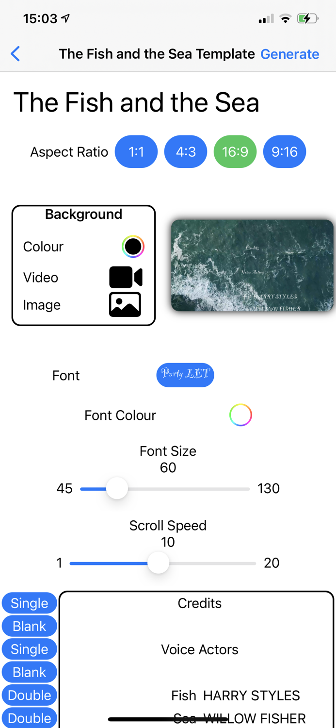 Scrolling Credits Maker Pro