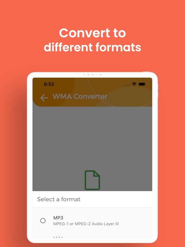 Conversor WMA, WMA para MP3 na App Store