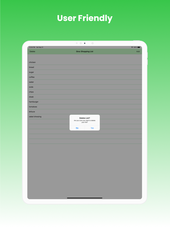 EZ Grocery List IQ App iPad screenshot 4 - Food & Drink app