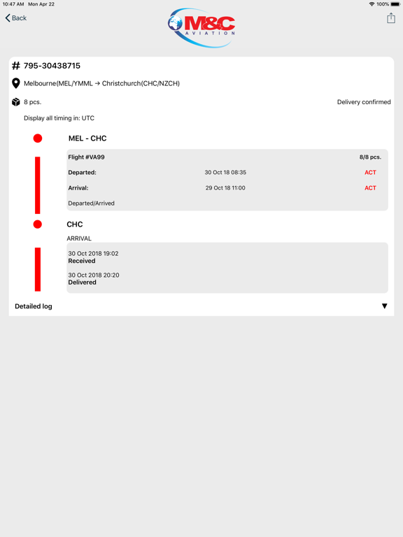 Screenshot #5 pour M&C Cargo Tracking