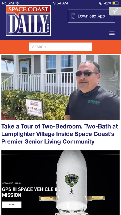 Space Coast Daily Screenshot