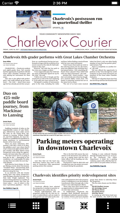 Charlevoix Courier Print Screenshot