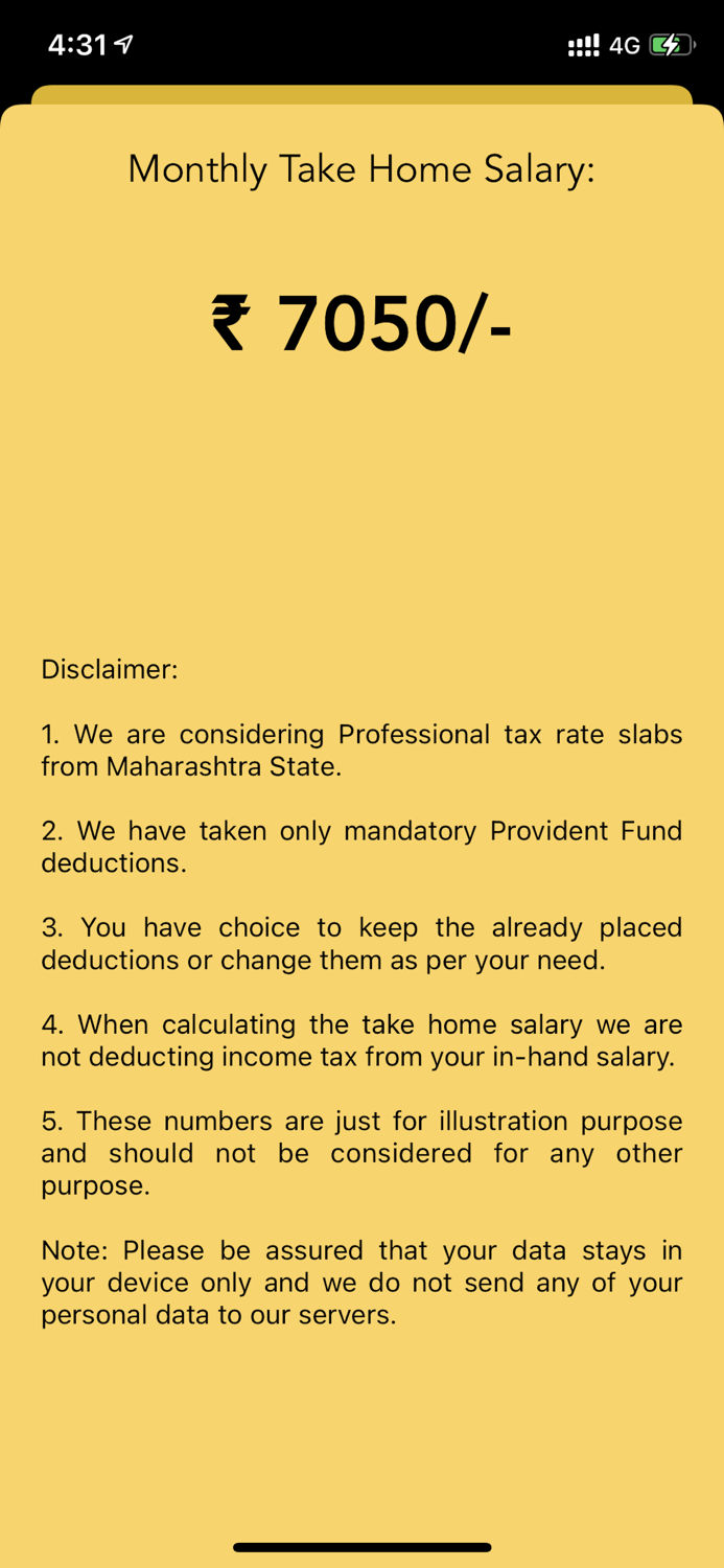 Take Home Salary Calculator