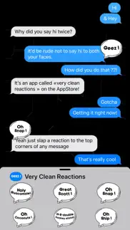 very clean reactions iphone screenshot 2