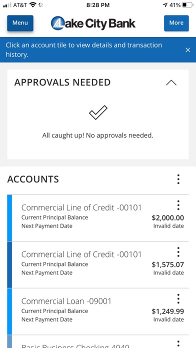 Lake City Bank Digital Screenshot