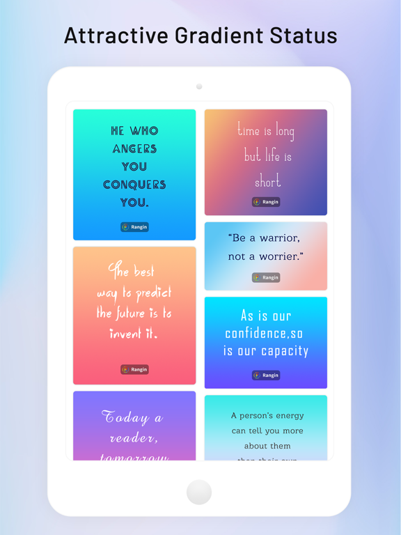 Screenshot #4 pour Rangin: Gradient status maker