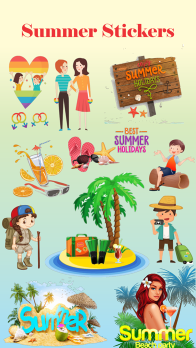 Summer Beach Stickers Screenshot