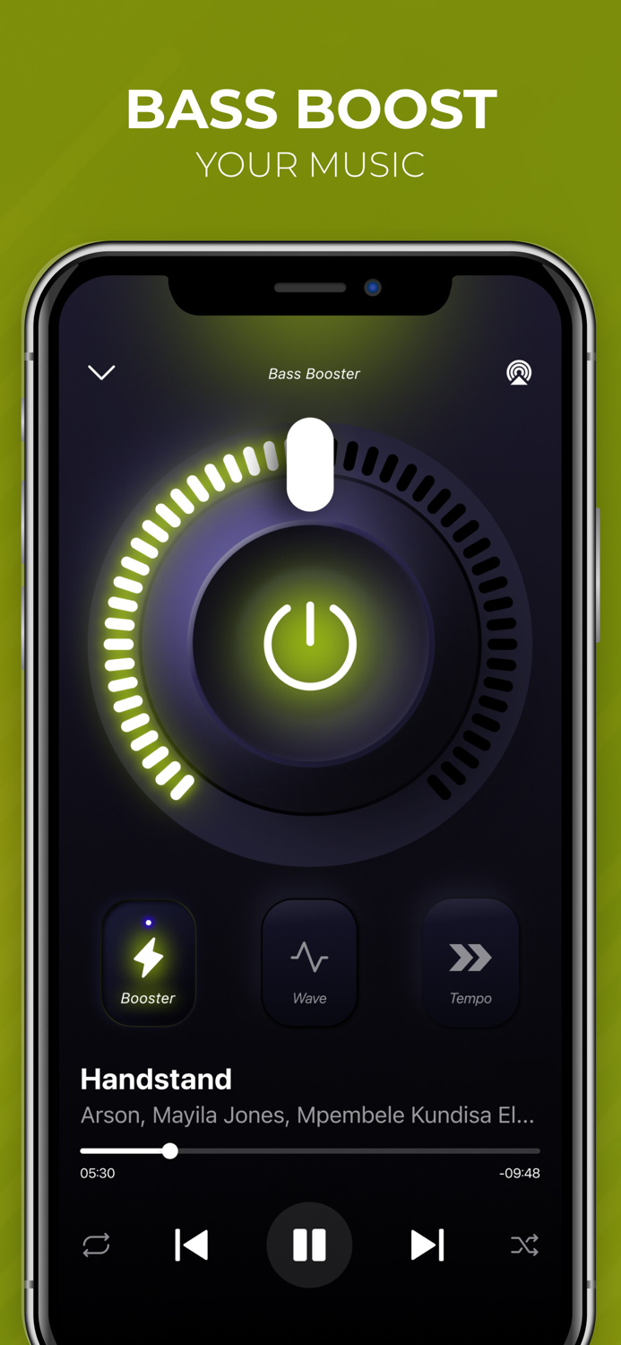 Bass Booster Volume Power Amp