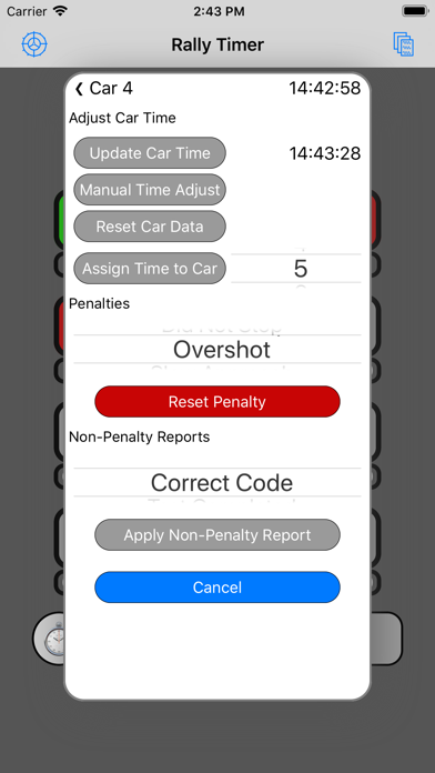 12 Car Rally Timer Screenshot