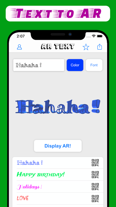 Screenshot #1 pour AR Text - 3D text to AR